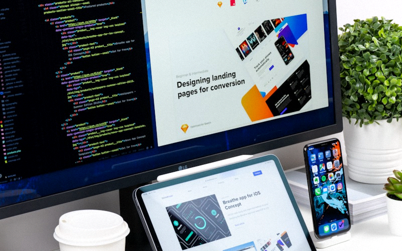 多台设备环绕排列，包括笔记本电脑、智能手机、平板电脑和路由器，屏幕上均显示快连VPN已连接的界面